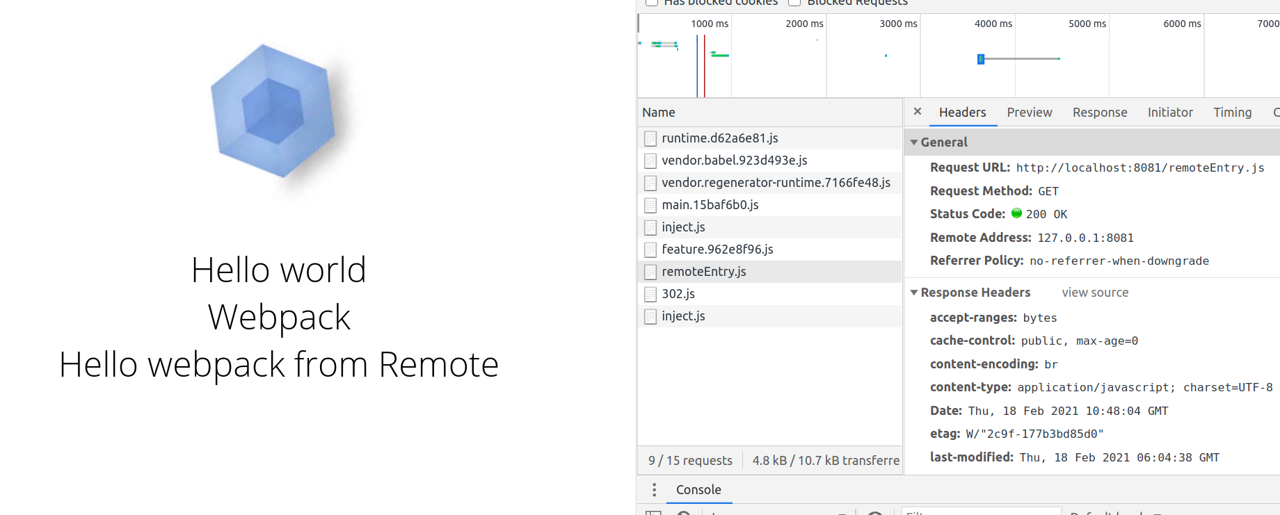 Loading remote module