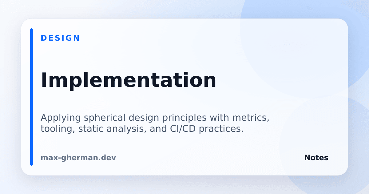 Implementation | Notes