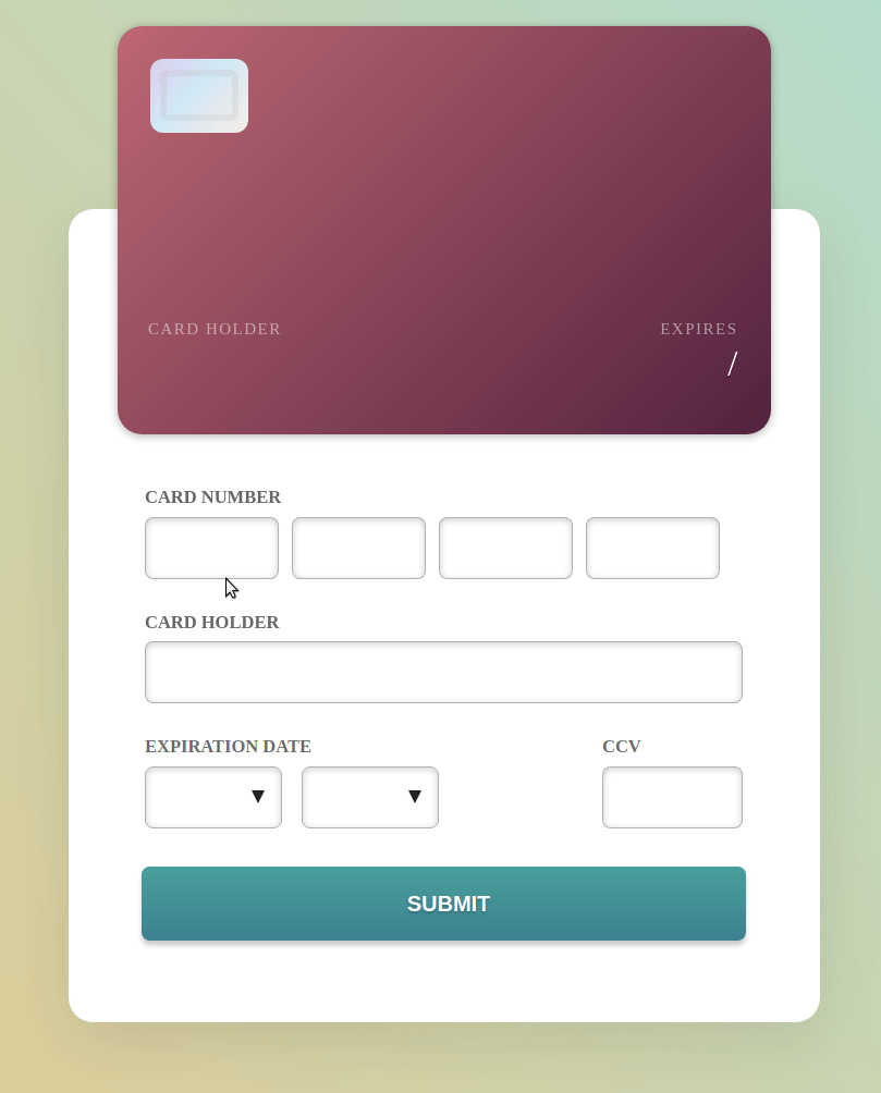 Credit card demo